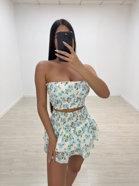 CONJUNTO IBIZA FLORAL CELESTE CONJUNTO IBIZA FLORAL CELESTE